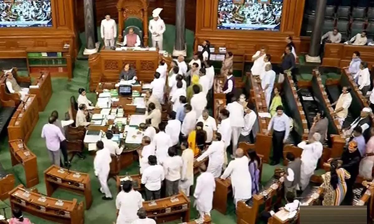 Another day of washout in Parliament over Rahul Gandhi remarks Another day of washout in Parliament over Rahul Gandhi remarks