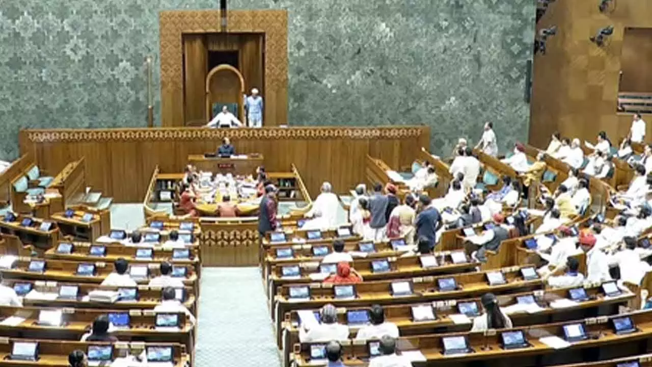 Uproar in Lok Sabha as SP leads Oppn protest over Waqf Bill
