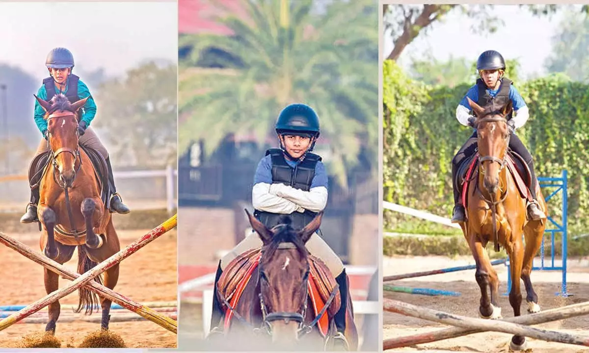 Master Dhruva Shines as Youngest Equestrian Star at Hyderabad Horse Show 2025